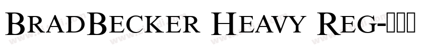 BradBecker Heavy Reg字体转换